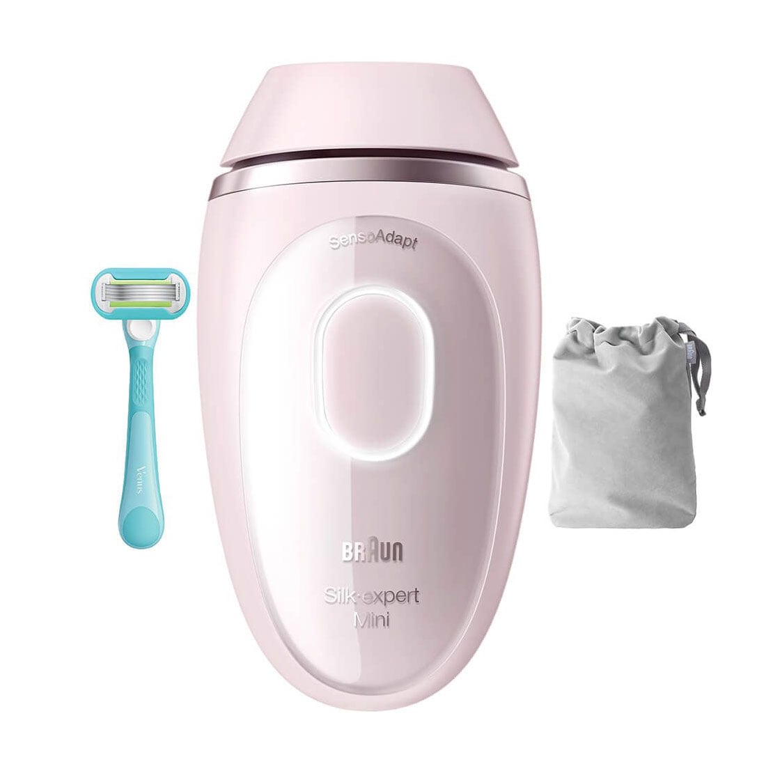 Набір Braun (фотоепілятор Silk-expert Mini PL1111, 1 шт + бритва Gillette Venus Extra Smooth, 1 шт + косметичка, 1 шт)