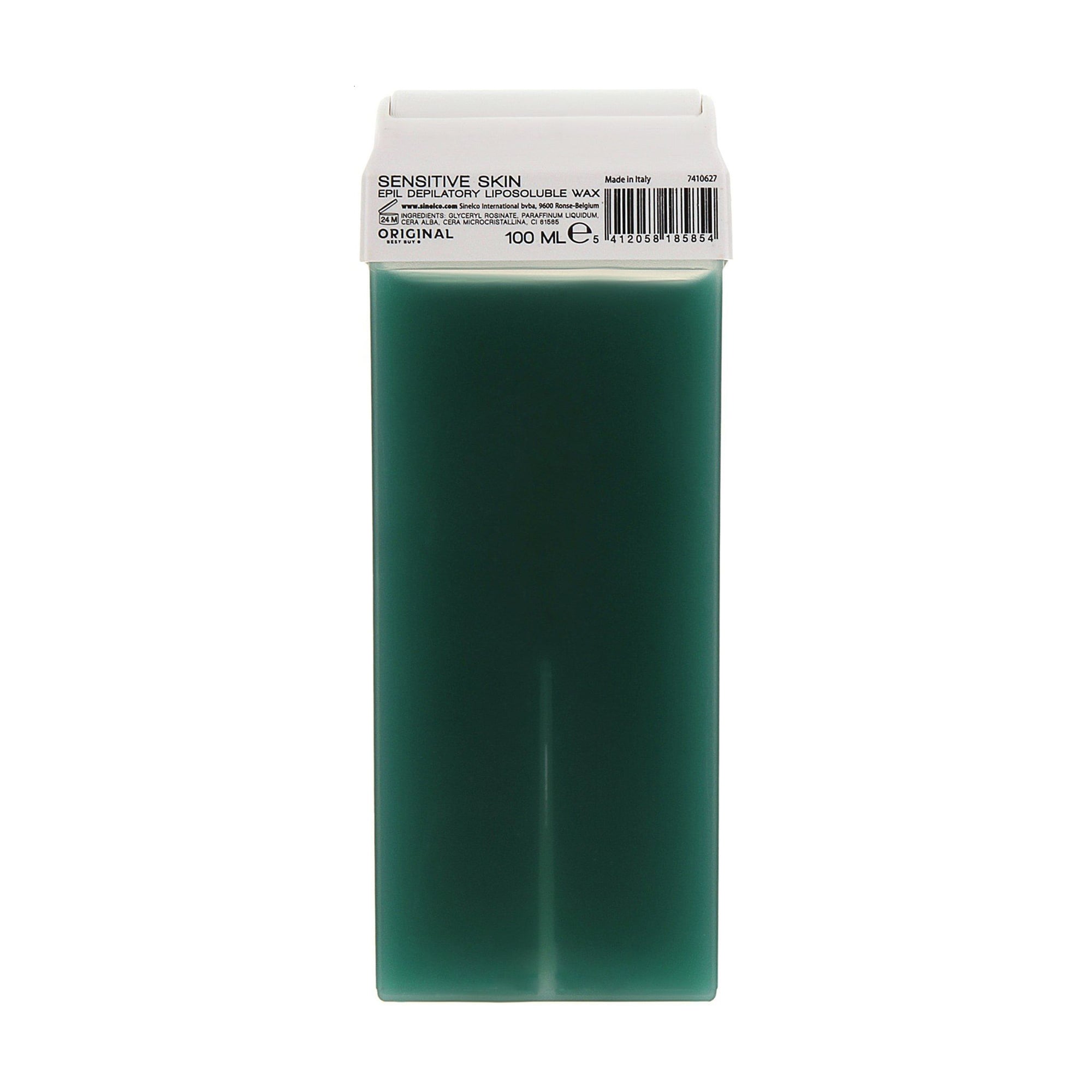 Жиророзчинний віск-картридж для депіляції Original Best Buy Epil Depilatory Liposoluble Wax зелений, для чутливої шкіри, 100 мл
